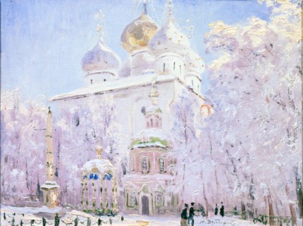 'Winter in the Trinity Sergius Lavra in Sergiev Posad', c1910. Artist: Nikolay Dubovskoy