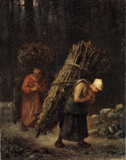 'Peasant Girls with Brushwood', c1852. Artist: Jean Francois Millet