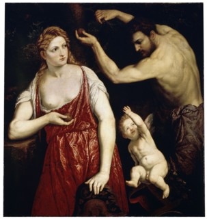 'Venus and Mars with Cupid', 1550s. Artist: Paris Bordone
