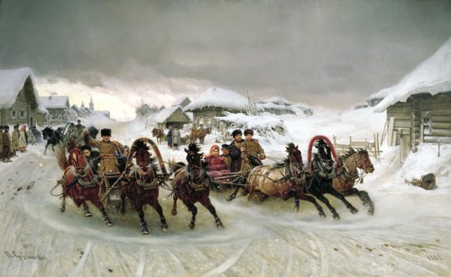 'Shrovetide', 1889. Artist: Pyotr Grusinsky