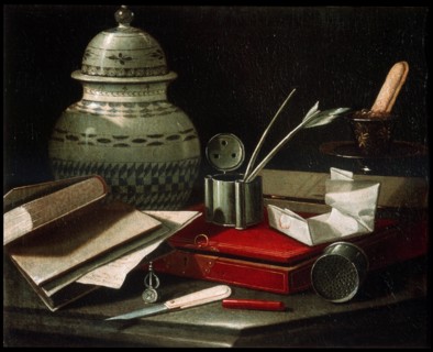 'Still Life with Writing Implements', late 17th or early 18th century. Artist: Cristoforo Monari