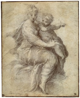 'Madonna and Child on the Clouds', c1525. Artist: Parmigianino