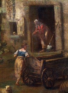 'Italian Landscape' (detail), 18th century. Artist: Antonio Diziani