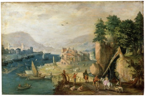 'A Town in the Mountains', 17th century. Artist: Anton Mirou