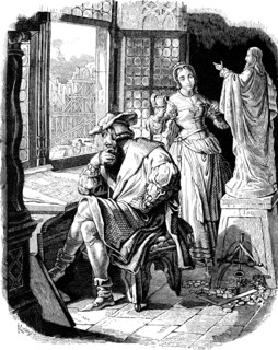 Architect Erwin von Steinbach with his daughter Sabina, 1840.