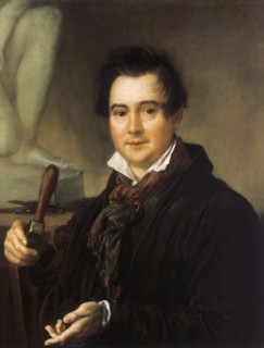 Portrait of the sculptor Ivan P. Vitali (1794-1855), 19th century.  Creator: Tropinin, Vasili Andreyevich (1776-1857).