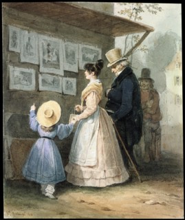 At the seller of engravings', 1831. Creator: Bellangé, Hippolyte (1800-1866).