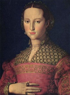 Portrait of Eleanor of Toledo (1522?1562), wife of Grand Duke Cosimo I de' Medici, c1545.  Creator: Bronzino, Agnolo (1503-1572).
