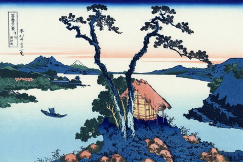 Lake Suwa in the Shinano province', 1830-1833.  Creator: Hokusai, Katsushika (1760-1849).