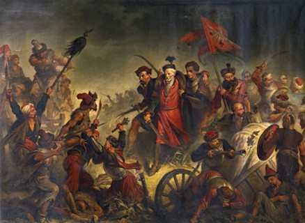 Death of Stanislaw Zolkiewski in a Battle of Cecora 1620', 1877. Creator: Eljasz-Radzikowski, Walery (1841-1905).