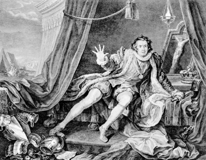 David Garrick as Richard III, 1746.  Creator: Hogarth, William (1697-1764).