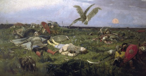 The field of Prince Igor battle with the Kipchaks', 1880. Creator: Vasnetsov, Viktor Mikhaylovich (1848-1926).