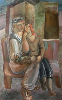 Sailor with Girl', 1920s. Creator: Pakulin, Vyacheslav Vladimirovich (1900-1951).