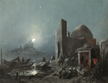 A Scene from the Life in Central Asia', 1887.  Creator: Karasin, Nikolai Nikolayevich (1842-1908).