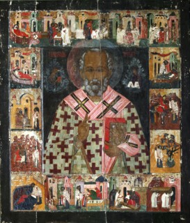 Saint Nicholas with Scenes from His Life, 16th century.  Creator: Russian icon.