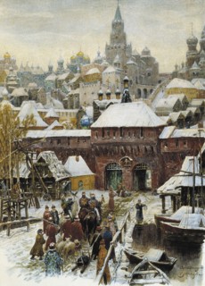 Moscow in the 17th Century, end of 19th - early 20th century. Creator: Vasnetsov, Appolinari Mikhaylovich (1856-1933).