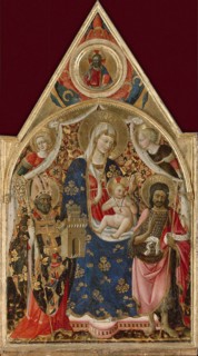 Madonna and Child, with a Bishop, St John the Baptist and Angels, early 15th century.  Creator: Antonio da Firenze (15th century).