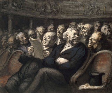 Intermission at the Comédie-Française, 1858.  Creator: Daumier, Honoré (1808-1879).