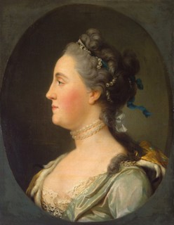 Portrait of Empress Catherine II', (1729-1796), before 1762. Creator: Erichsen, Vigilius (1722-1782).