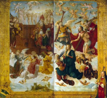 Christ and Mary before God the Father', early 16th century. Creator: Kulmbach, Hans Suess, von (ca. 1480-1522).