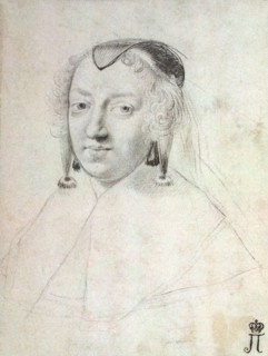 Portrait of Anne of Austria (1601-1666), before 1643.  Creator: Mellan, Claude (1598-1688).
