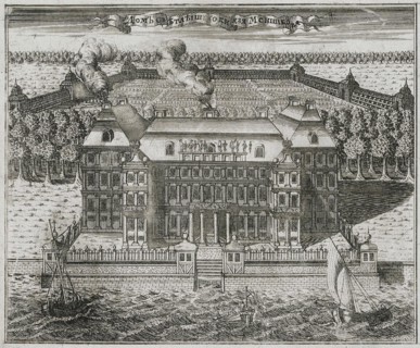 The Mansion of Prince Alexander MenshikovAlexander Danilovich Menshikov, 1717.  Creator: Rostovtsev, Alexei Ivanovich (1670s-1730s).