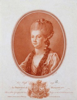 Portrait of Princess Yekaterina Romanovna Vorontsova-Dashkova (1743-1810), 1777.  Creator: Skorodumov, Gavriil Ivanovich (1755-1792).