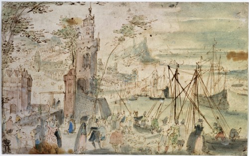 'View of the Port', early 17th century. Artist: Louis de Caullery