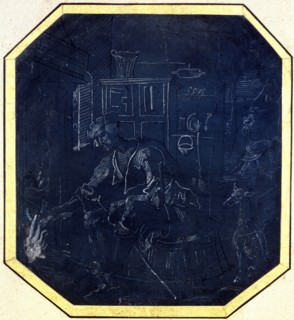 'The Prodigal Son before the Fire', early 16th century.  Artist: Master of Antwerp