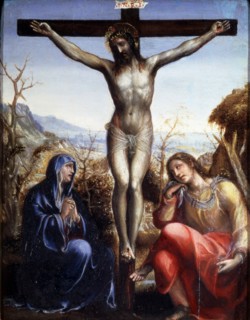 'The Crucifixion with the Virgin and John the Baptist', c1540.  Artist: Sodoma