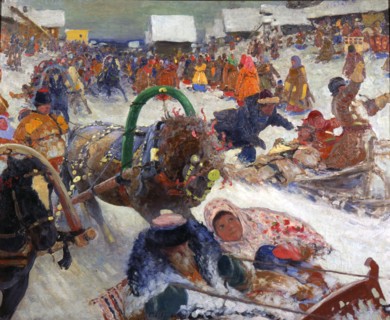 'Shrovetide', 1905.  Artist: Sergei Ivanov