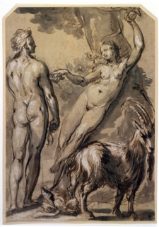'Adam and Eve. The Fall', late 1590s. Artist: Gerrit Pietersz