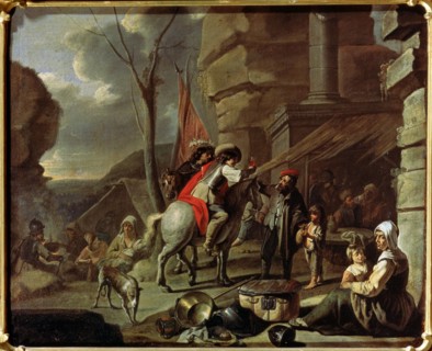 'Horsemen at a Tavern', second half of 17th century.  Artist: French Master