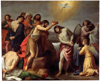 'The Baptism of Christ', late 16th or 17th century.  Artist: Alessandro Turchi