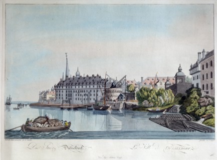 'View of Düsseldorf before the French Bombardment on October 6th, 1794', 1798.  Artist: Johann Ziegler
