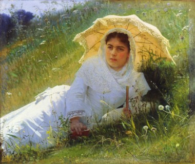 'A Hot Day (On the Grass. Midday)', 1883. Artist: Ivan Kramskoy