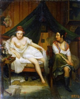 'Two girls', 19th century.  Artist: Louis Eugene Bertier