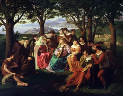 'Singers Competition', late 18th or 19th century. Artist: Heinrich Anton Dahling