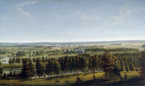 'Palace Park as Seen from the Gatchina Palace', 1790s.  Artist: Johann Jakob Mettenleiter