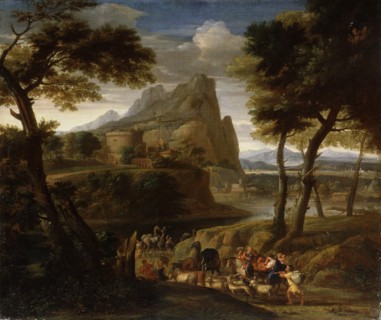 'Landscape with Caravan', 17th century. Artist: Gaspard Dughet