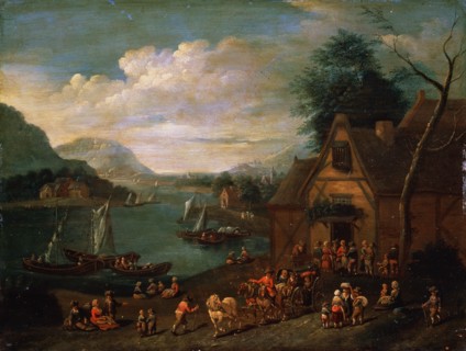 'A Tavern at the Seashore', c16th-c18th century(?). Artist: Flemish Master