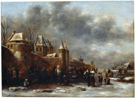 'A Castle at the River Bank', 17th century. Creator: Klaes Molenaer.