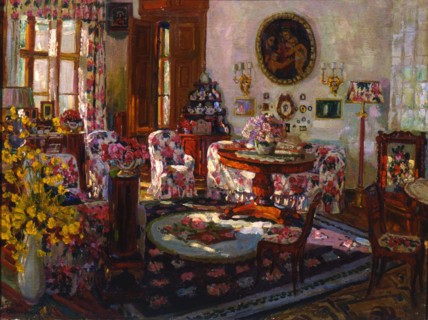 'Interior in the Manor House Brasovo', 1912.  Artist: Stanislav Julianovic Zukovskij