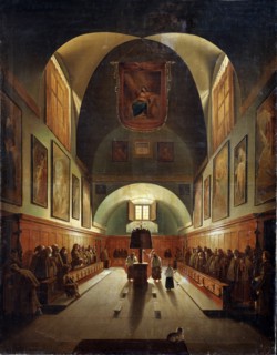 'Interior of the Church of Capuchines in Rome', late 18th or 19th century. Artist: Francois-Marius Granet
