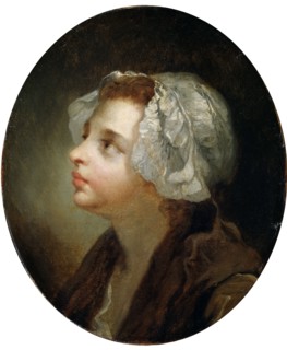 'Head of a Girl', 18th century. Artist: Jean-Baptiste Greuze