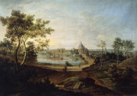 'View of the Great Palace in Oranienbaum', 1758.  Artist: Friedrich Hartmann Barisien