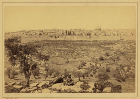 View of the City of Jerusalem from the Mount of Olives, Between 1860 and 1880.