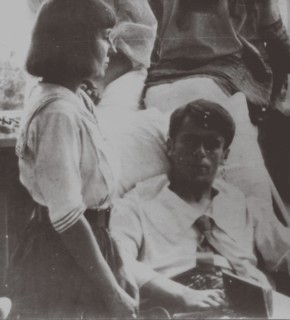 Marina Tsvetaeva with Sergey Efron at the Crimea, 1911.