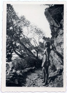 Marina Tsvetaeva in the mountains, 1930s.