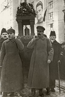 Sergey Kirov's funeral, December 6, 1934. Stalin, Voroshilov, Kalinin and Molotov, 1934.